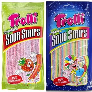 Kẹo dẻo Trolli Mix Sour Strips & Starwberry & Cola Sour Strips 85g