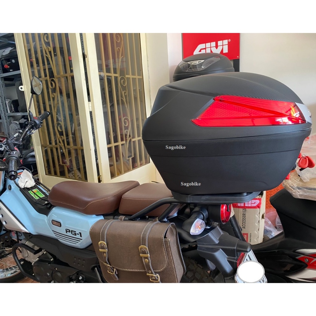 Thùng xe PG-1 thùng givi B34N kèm đế MP70N và baga PG 1 , hàng givi chính hãng, bảo hành 2 năm