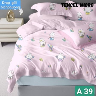 Bộ drap gối Tencel vải nhập Hàn Quốc đỉnh cao mát , mềm mại { drap và 3 áo gối}hoặc drap lẻ