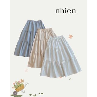 Chân váy kaki dài basic nhiennhienvintage BV130