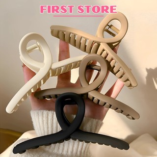 Kẹp Tóc/ Cặp Tóc Nhám Lì Cỡ Đại 13cm, Kẹp Xoắn Chắc Chắn Cho Tóc Dài Và Dày- Firststore