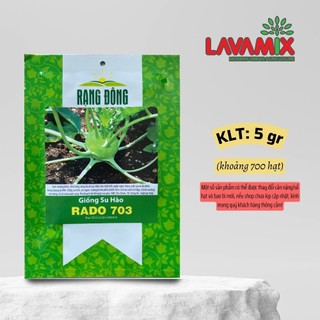 Hạt giống Su Hào Rado 703 (5g~700 hạt) hiệu Rạng Đông trồng quanh năm, nảy mầm tốt | Green House