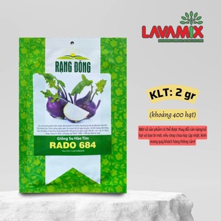 Hạt giống Su Hào Tím Rado 684 (2g~400 hạt) hiệu Rạng Đông trồng quanh năm, nảy mầm tốt | Green House
