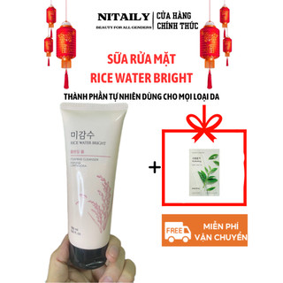 Sữa rửa mặt gạo làm sáng da THE FACE SHOP Rice Water Bright Facial Foaming Cleanser làm trắng, sáng, dưỡng ẩm da 150ml