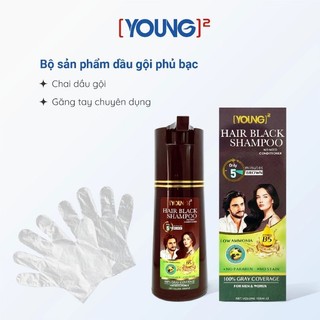 Dầu gội nhuộm phủ bạc nâu chiết xuất hà thủ ô young 200ml