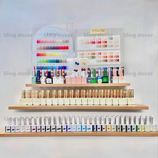  Kệ sơn nail, spa gắn tường bằng khoan 3 màu trắng, gỗ, đen chính hãng Ưngdecor - chịu lực 7-10kg