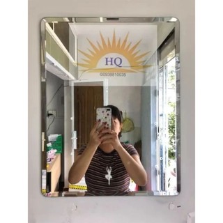 Gương vuông treo tường kt ngang 35 x cao 45cm kèm pas hoặc keo dán