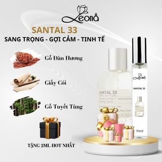 Nước hoa unisex Leona Parfum Santal 33, hương thơm sang trọng, gợi cảm và đầy tinh tế