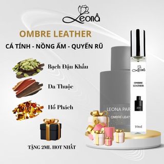 Nước hoa nam Leona Parfum Ombre Leather, hương thơm cá tính, nồng ấm và đầy quyến rũ