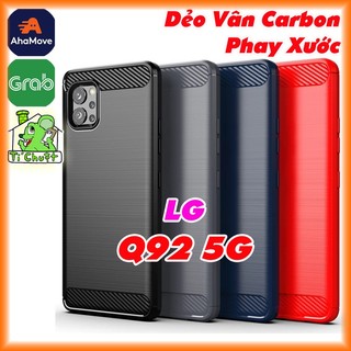 [Ảnh Thật] Ốp Lưng LG Q92 5G Dẻo Carbon Phay Xước Chống Sốc