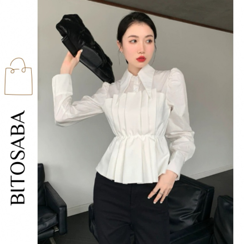 Áo sơ mi dài tay phối xếp ly tạo kiểu ( SM008) | BigBuy360 - bigbuy360.vn