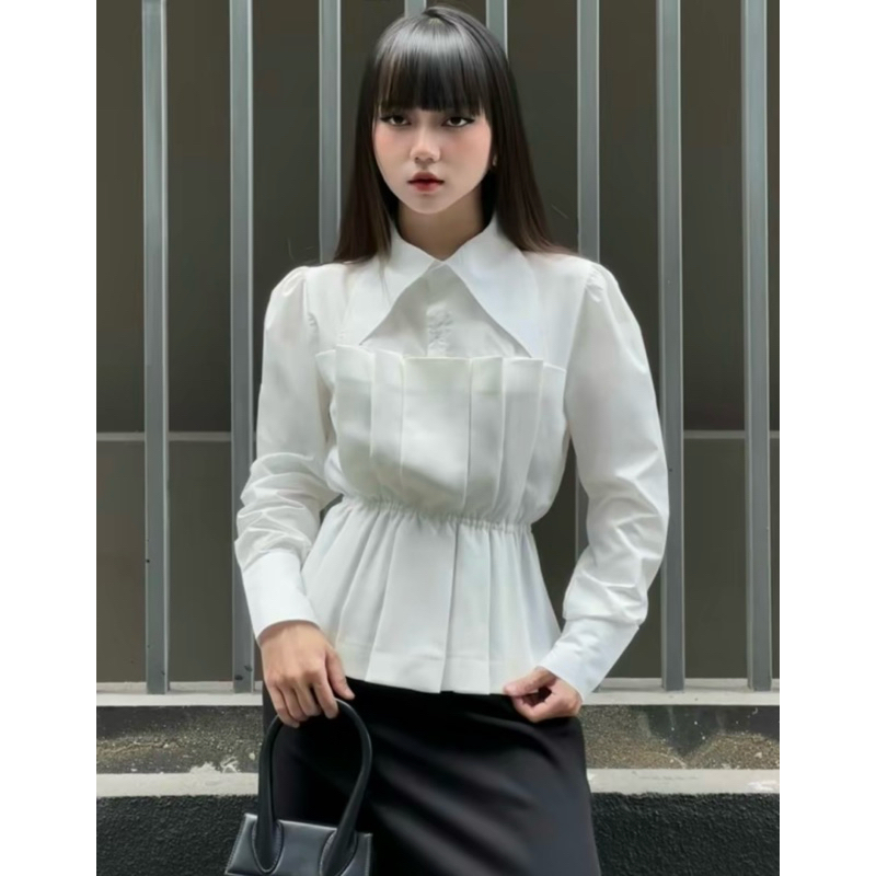 Áo sơ mi dài tay phối xếp ly tạo kiểu ( SM008) | BigBuy360 - bigbuy360.vn