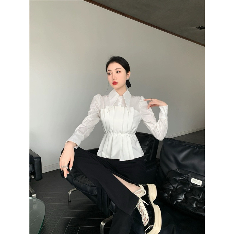 Áo sơ mi dài tay phối xếp ly tạo kiểu ( SM008) | BigBuy360 - bigbuy360.vn