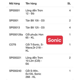 [Tặng L.Đền] Bộ cốt tán Winner - Sonic