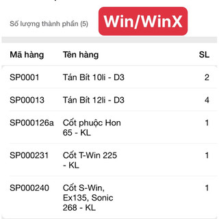 [Tặng L.Đền] Bộ cốt tán Winner - Sonic
