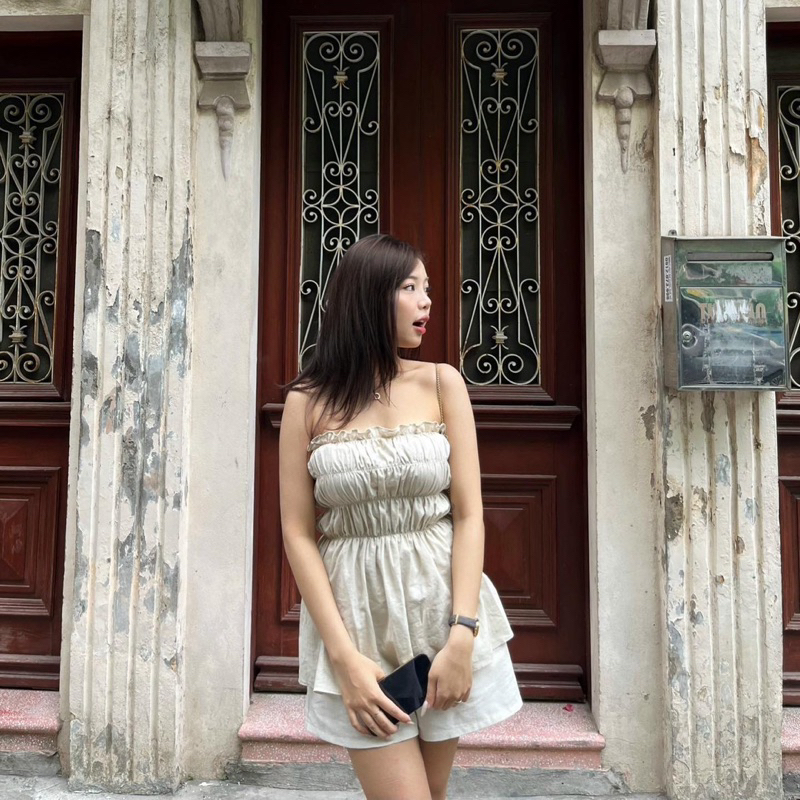 [Gloomy] - Áo quây linen freesize