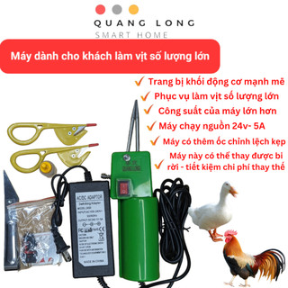 Máy nhổ lông vịt cầm tay QUANGLONG chuyên nhổ lông ngắn, lông mới nhú, vịt xiêm, lông măng, 2 phiên bản điện và điện+pin