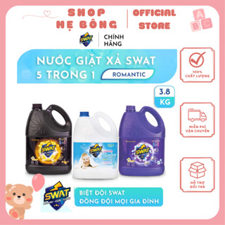 Nước giặt xả Swat 5in1 đậm đặc can 3.8kg