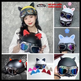 [ TẶNG KÈM STICKER] Mũ bảo hiểm Amby trơn 1/2 đầu,nón bảo hiểm nửa đầu màu sơn nhám,kèm tai giá rẻ nhiều màu cho nam nữ