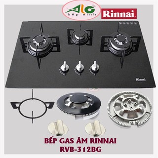 Bếp gas âm Rinnai RVB-312BG - 3 lò - Ngắt gas tự động -  Tiết kiệm gas - bảo hành 2 năm - Alo Bếp Xinh