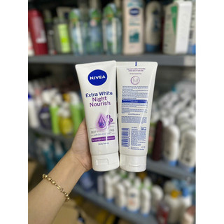 (200ml hàng cty) Serum dưỡng thể trắng da ban đêm Nivea Extra White Night Nourish