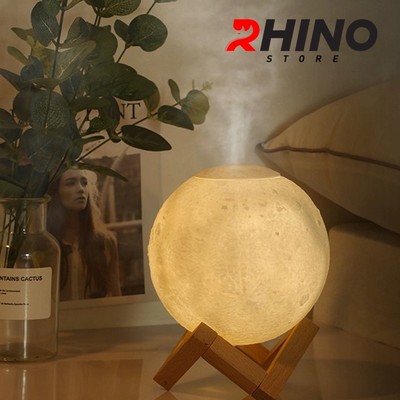 Máy phun sương tạo ẩm Rhino H302 hình mặt trăng, dung tích 880ml, nhỏ gọn