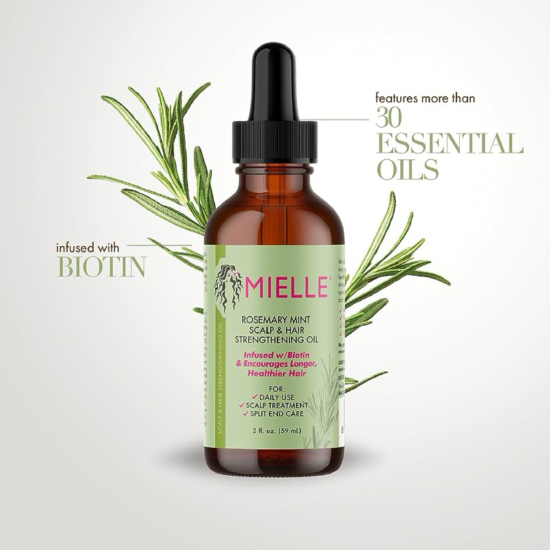 Dầu Dưỡng Dài Tóc Mielle Organics Rosemary Mint Scalp & Hair Strengthening Oil