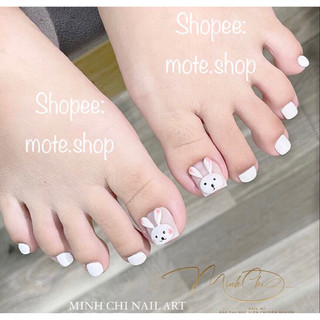 Nailbox CHÂN đôi uyên ương Thỏ nặn nổi