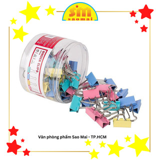 Kẹp bướm màu Deli Color Binder Clips đủ kích cỡ (hộp) - VPP Sao Mai V605