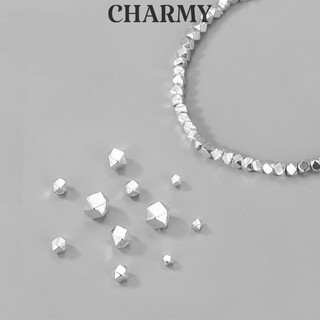 Charm bạc hạt cắt giác c008, bạc 925 - charmy