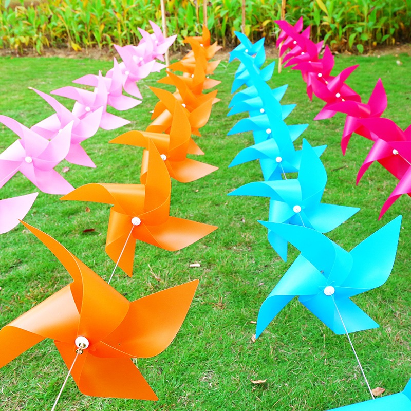 Combo 100 Chong Chóng Nhựa 25cm Kèm 25M Dây Treo Trang Trí Ngoài Trời Cực Đẹp