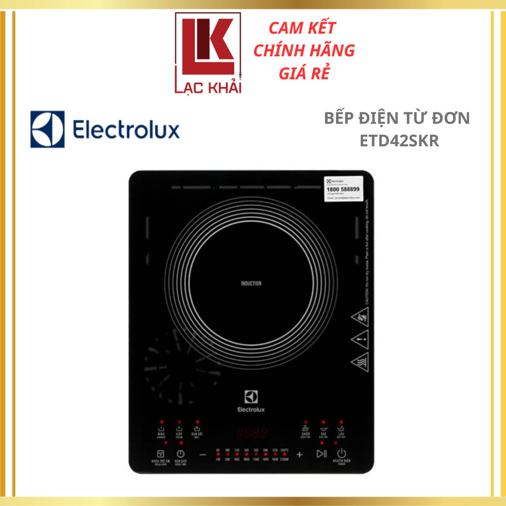 Bếp điện từ đơn Electrolux ETD42SKR, Công suất 2100W, Điều khiển cảm ứng - Hàng chính hãng