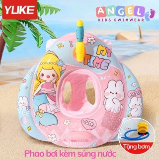  Phao bơi xỏ chân cho bé chính hãng nhiều họa tiết Cute phao bơi kèm còi mẫu mới 2024 