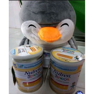 Combo 2 lon sữa bột Nutren Junior 800g tặng kèm bộ mền gối chim cánh cụt siêu xinh