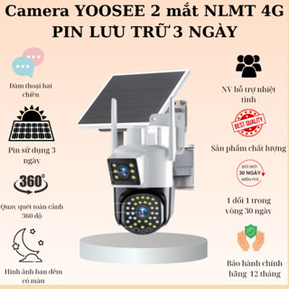 (Lỗi 1 đổi 1) Camera Yoosee Năng Lượng Mặt Trời 4G 2 mắt quay đêm có màu 12.0mp - đàm thoại 2 chiều -bảo hành 12 tháng