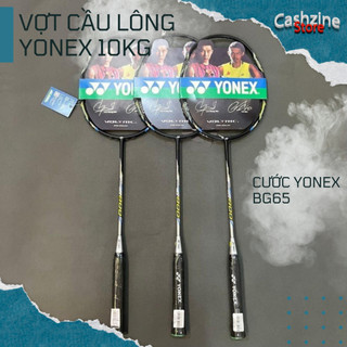 Vợt cầu lông 100% khung carbon giá rẻ căng sẵn 10kg cước BG65 siêu bền nhẹ tặng kèm bao vợt và cuốn cán
