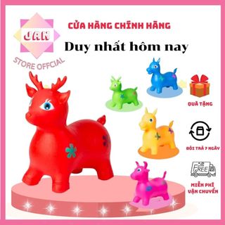Hươu nhún Cao cấp cho bé - Thú nhún bơm hơi