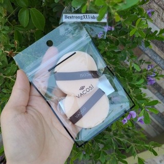 Bông Phấn Khô Tròn Vacosi BP01 (Bịch 2 cái)