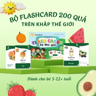 Bộ thẻ Flashcard 200 loại quả