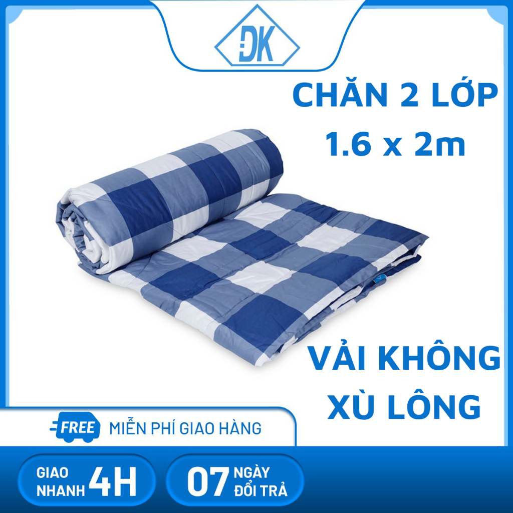 Chăn cotton chần gòn mịn mát 160x200cm mẫu mã đa dạng, chất vải chống xù lông, không bay màu - Đăng 