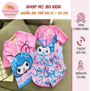 Bộ mặc nhà cho bé gái bé trai 3d thun lạnh size nhí đại từ 10 đến 40kg