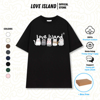 Áo Thun Local Brand LoveIsland Unisex Form Rộng Nam Nữ Prenium Cotton 100% LoveCats tặng kèm Box [A252]