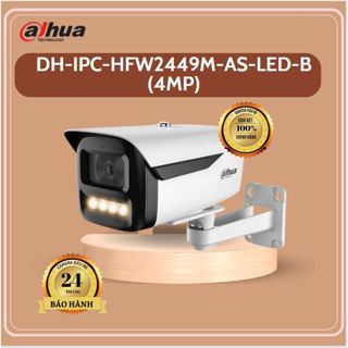 Camera IP Dahua DH-IPC-HFW2449M-AS-LED-B ngoài trời cố định Camera thân đường phố, nhà xưởng IP Wizsense Full-color 4.0