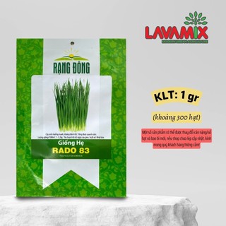 Hạt giống Hẹ Lá Rado 83 (1g~300 hạt) hiệu Rạng Đông chịu nhiệt tốt, năng suất cao | Green House