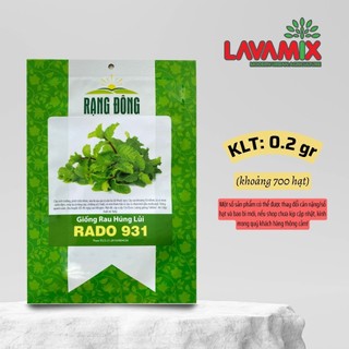 Hạt giống Húng Lủi Rado 931 (0,2g~700 hạt) hiệu Rạng Đông chịu nhiệt tốt, dễ chăm sóc | Green House