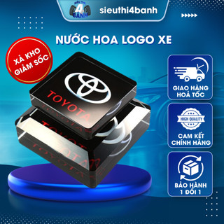 Nước Hoa Thủy Tinh In Logo Các Hãng Xe Ô Tô, Xe Hơi Để Trên Taplo - Tặng Kèm Đế Dán Taplo Và Lọ Nước Hoa Ngẫu Nhiên