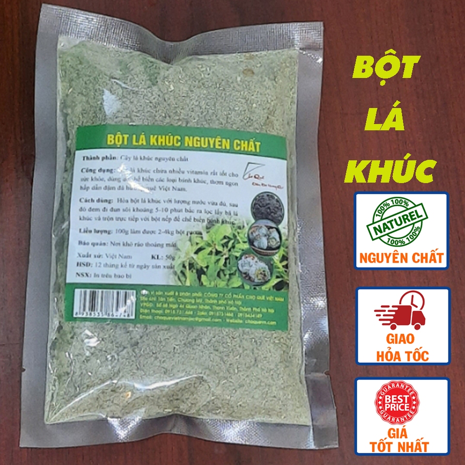 Bột Lá Khúc Khô Hữu Cơ Sấy Lạnh 100% Nguyên Chất Làm Xôi Bánh Khúc Siêu Thơm Ngon