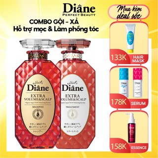 Cặp gội xả Hỗ Trợ Mọc Tóc và Làm Phồng Tóc Moist Diane Extra Volume & Scalp 450ml