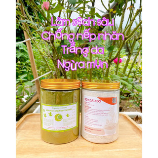 Combo : bột đậu đỏ 500g + trà xanh nguyên chất 400gram