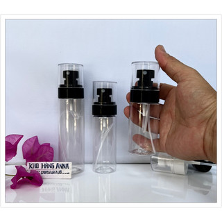 Chai xịt giọt body mist 50ml 100ml 70ml - chai lọ xịt sương cao cấp đen / trắng - chai nhựa rỗng trong suốt xịt nước hoa